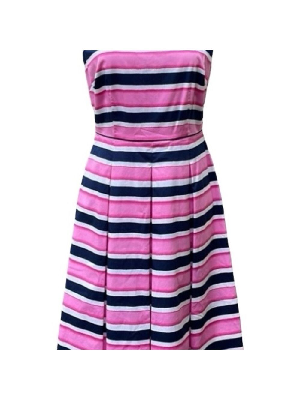 Talbots Pink and Blue Fit and Flared Dress